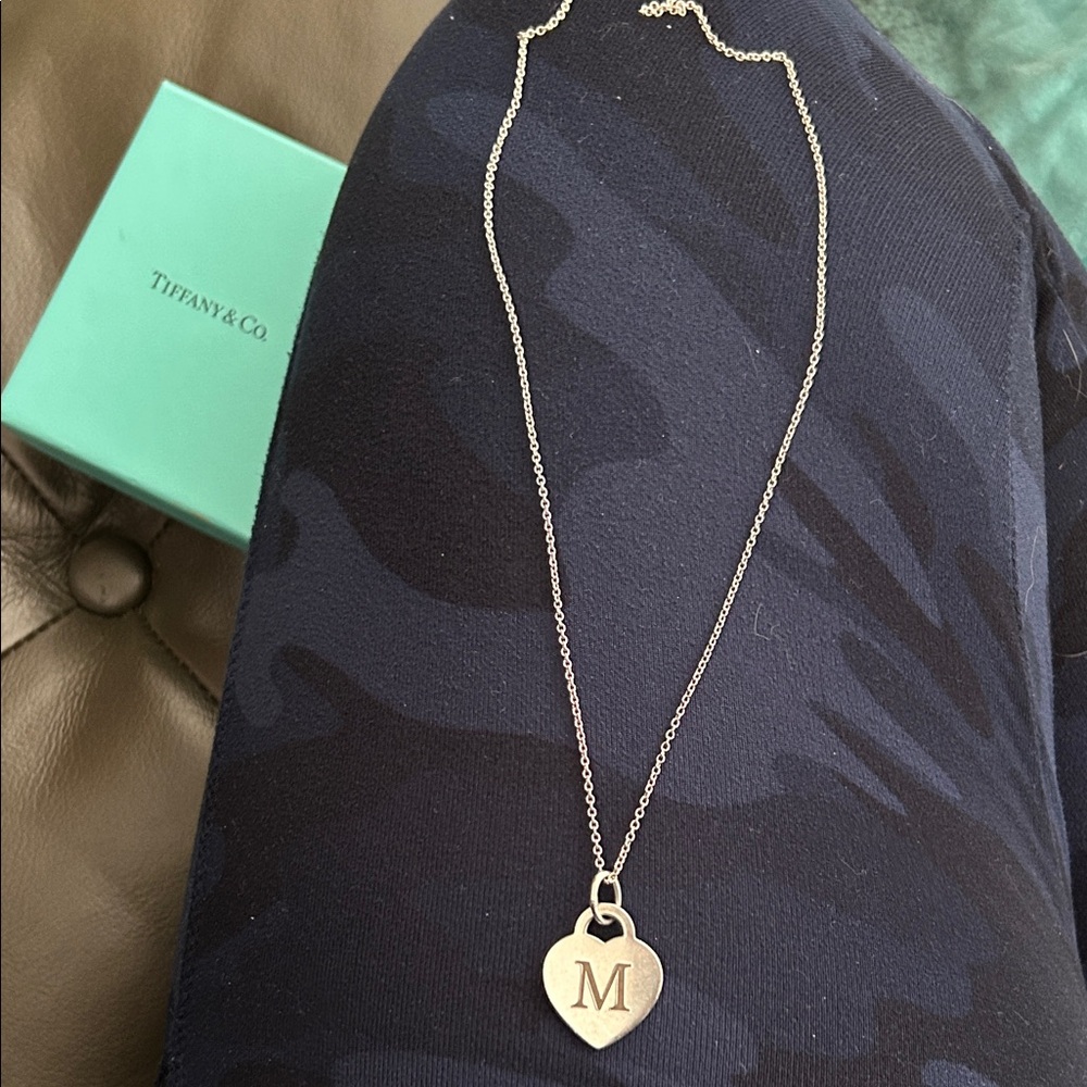 Tiffany & Co. Silver Initial Heart Necklace